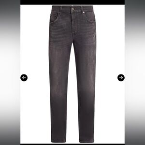 7 For All Mankind Dark Gray Straight Jeans